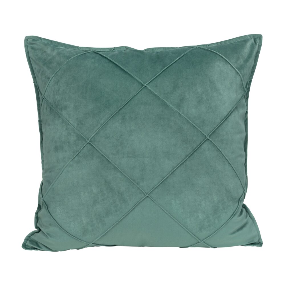 Groene kussensloop geruit