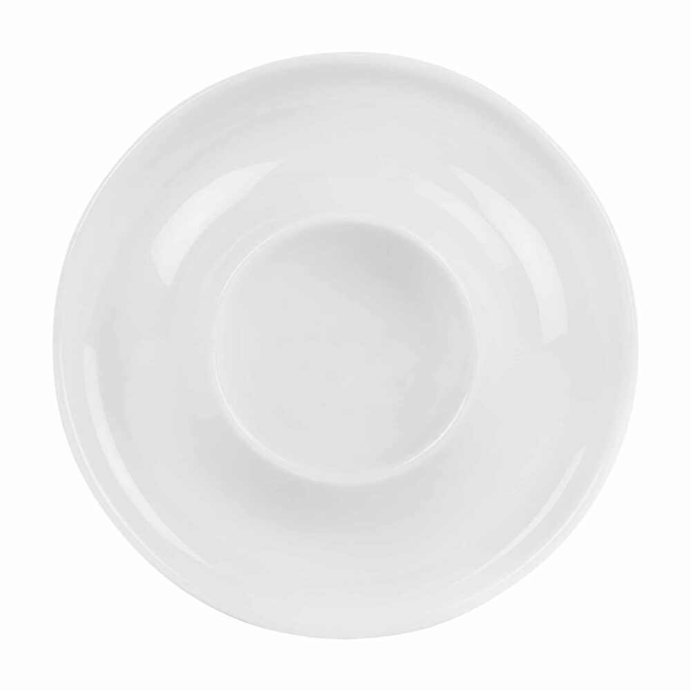 Witte eierdop van keramiek