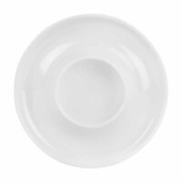 Witte eierdop van keramiek