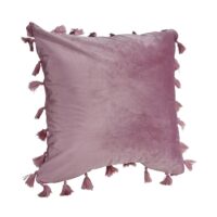 Roze sierkussen met franjes