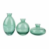 Transparant groene vazen set