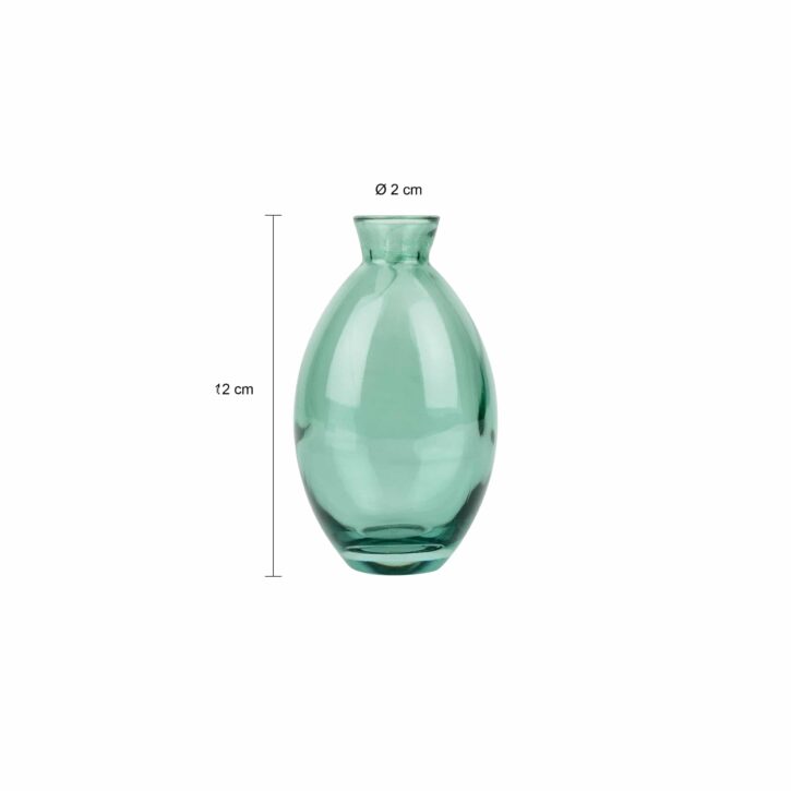 Transparant groene vazen set