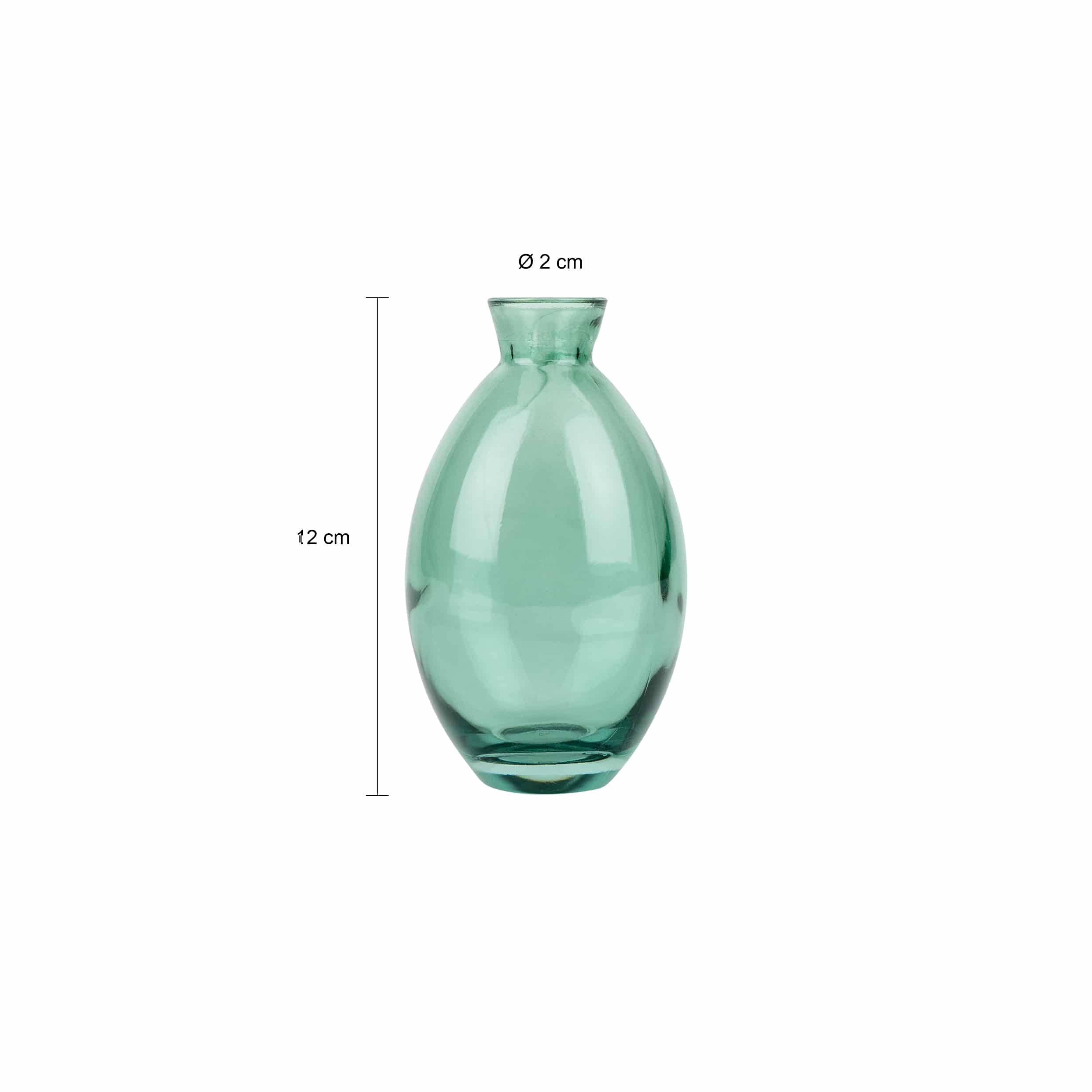 Transparant groene vazen set