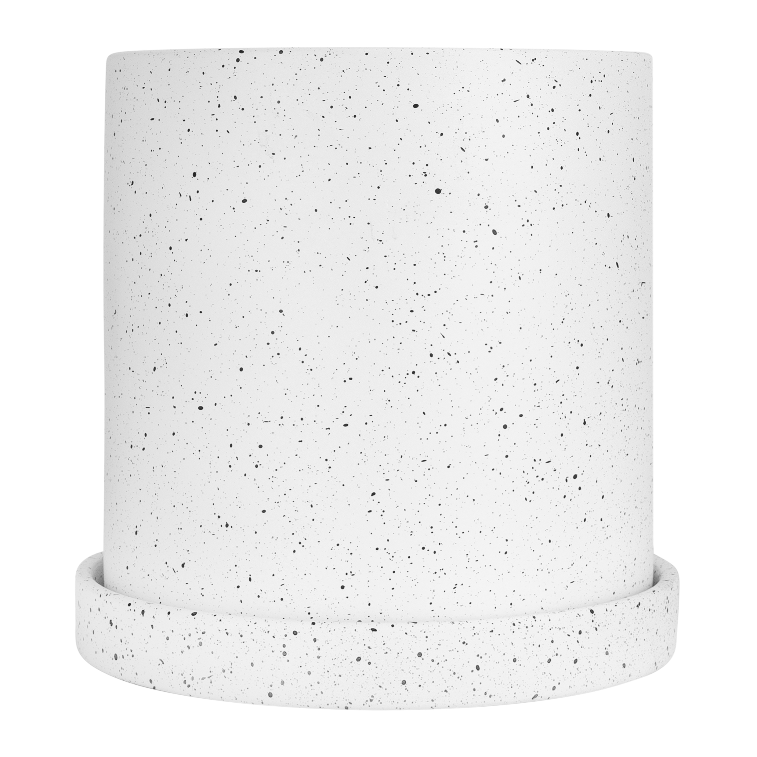 Witte bloempot van keramiek