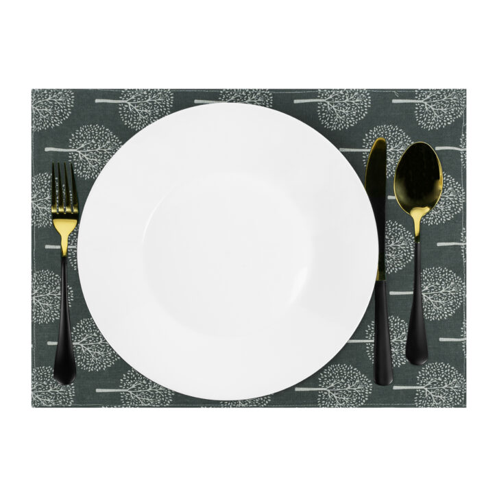 Katoenen placemat met boom patroon