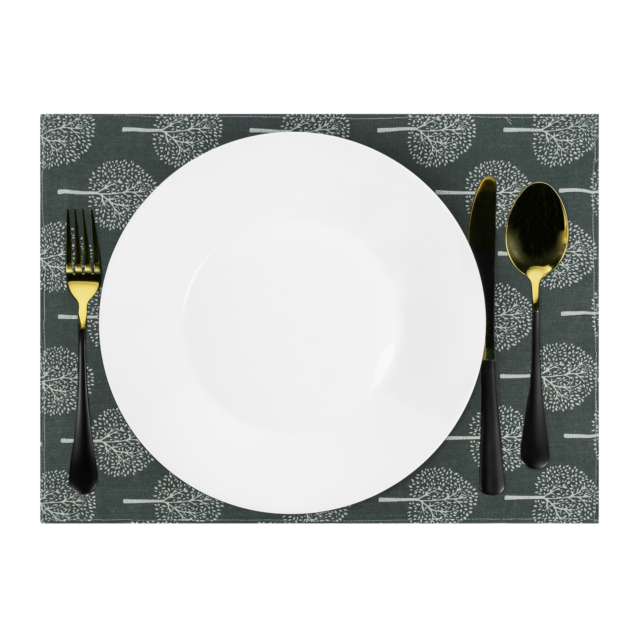 Katoenen placemat met boom patroon