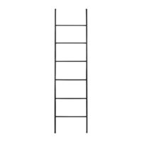 Decoratie ladder zwart