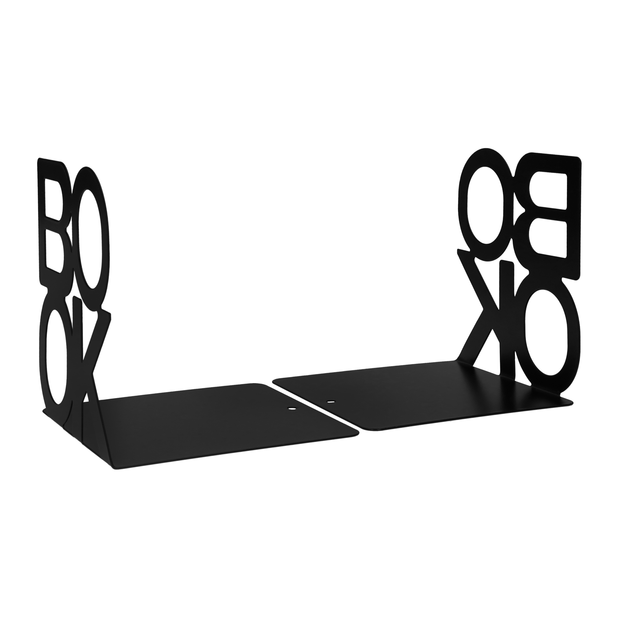 Zwart metalen steun voor boeken met BOOK letters