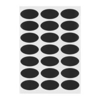 krijtstickers zwart ovaal set van 105