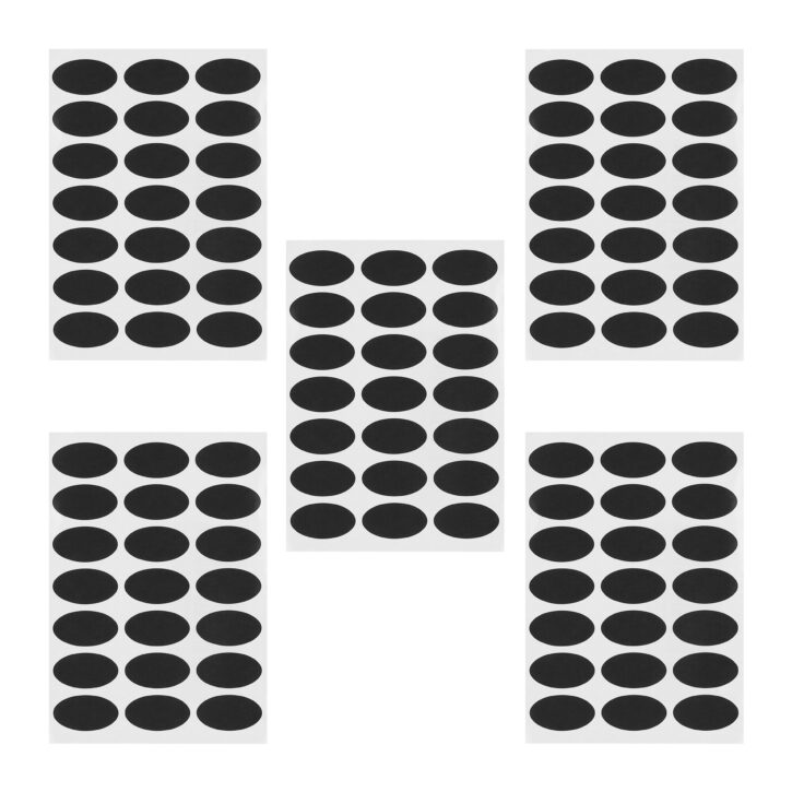 krijtstickers zwart ovaal set van 105