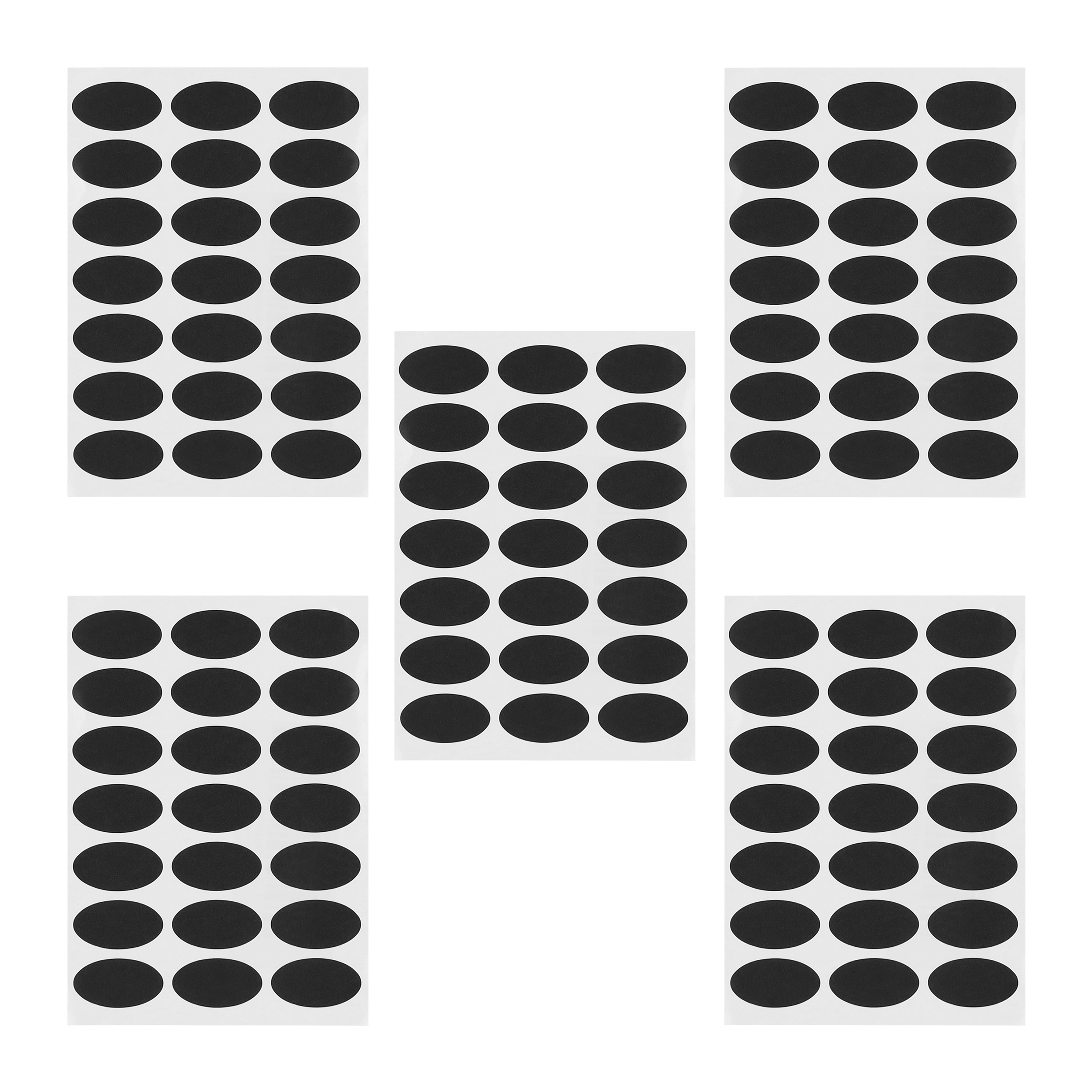 krijtstickers zwart ovaal set van 105