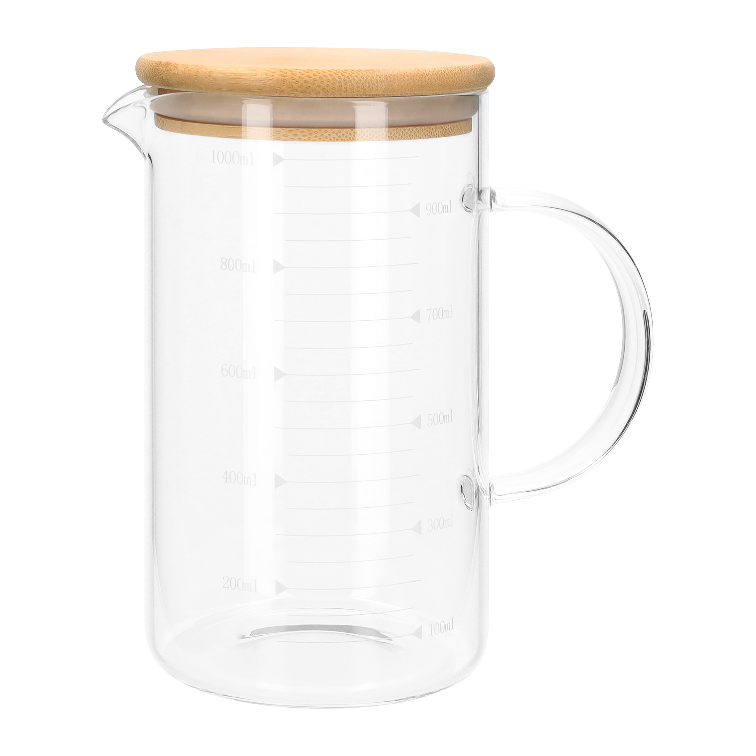 maatbeker met houten deksel 1000 ml