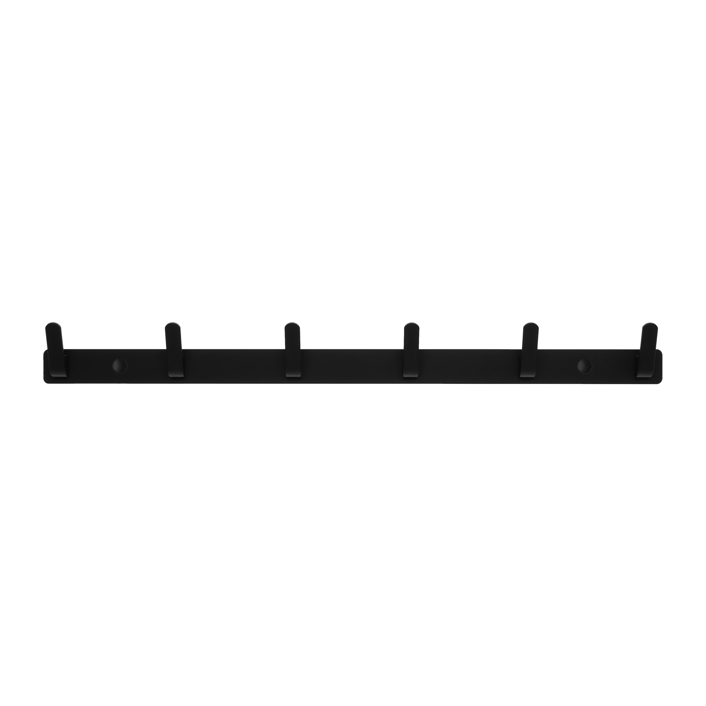 wandkapstok 6 haken aluminium zwart