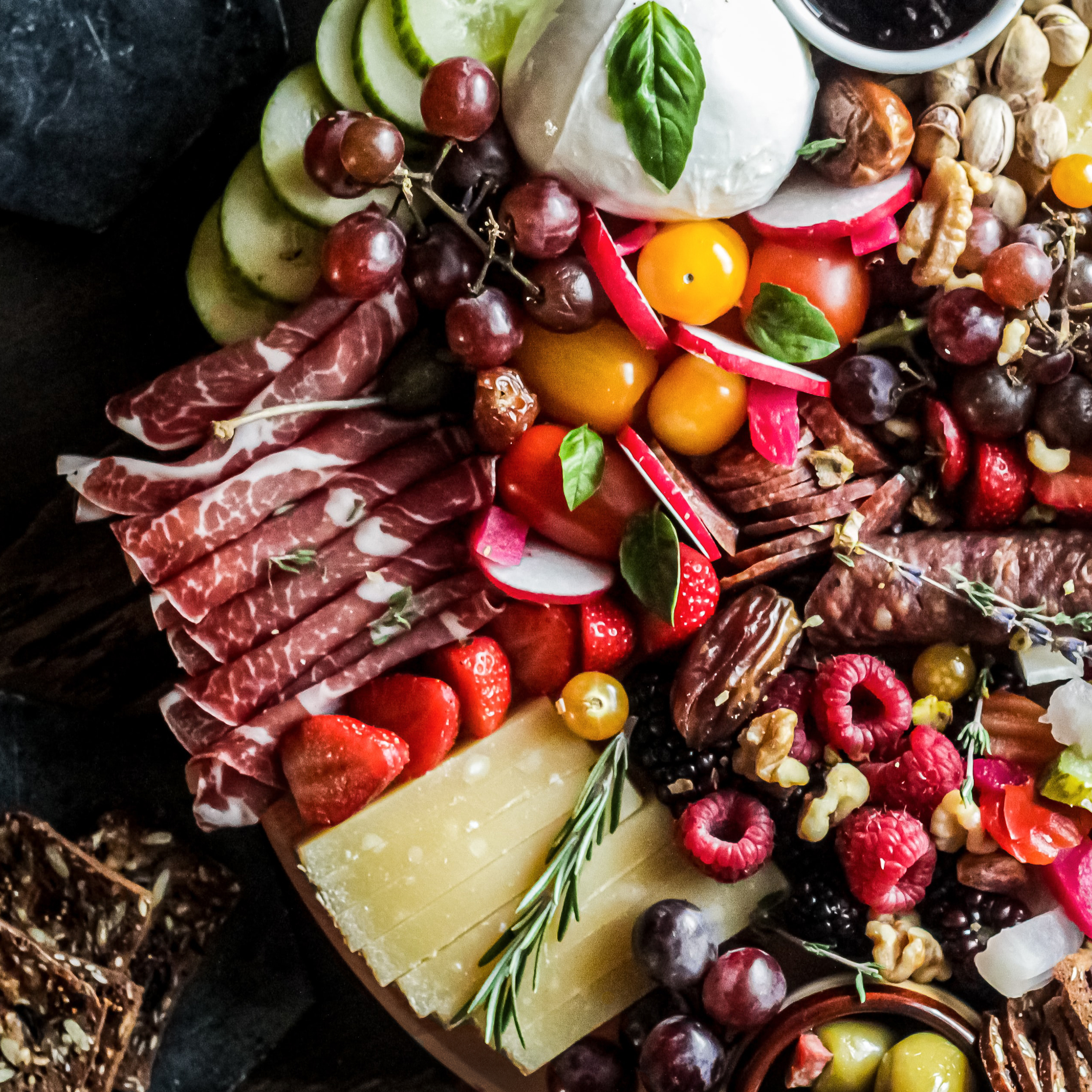 tapasplank met lekker eten