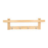wandkapstok 5 haken met legplank