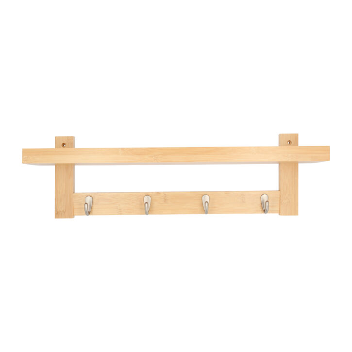 wandkapstok 5 haken met legplank