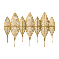Gouden veren wandkapstok