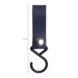 ophanghaken leren bandje blauw