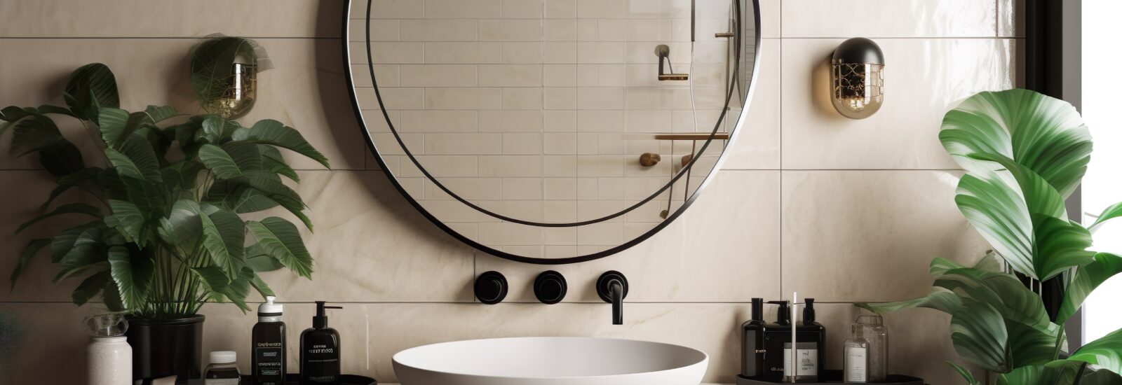 Badkamer accessoires in het zwart