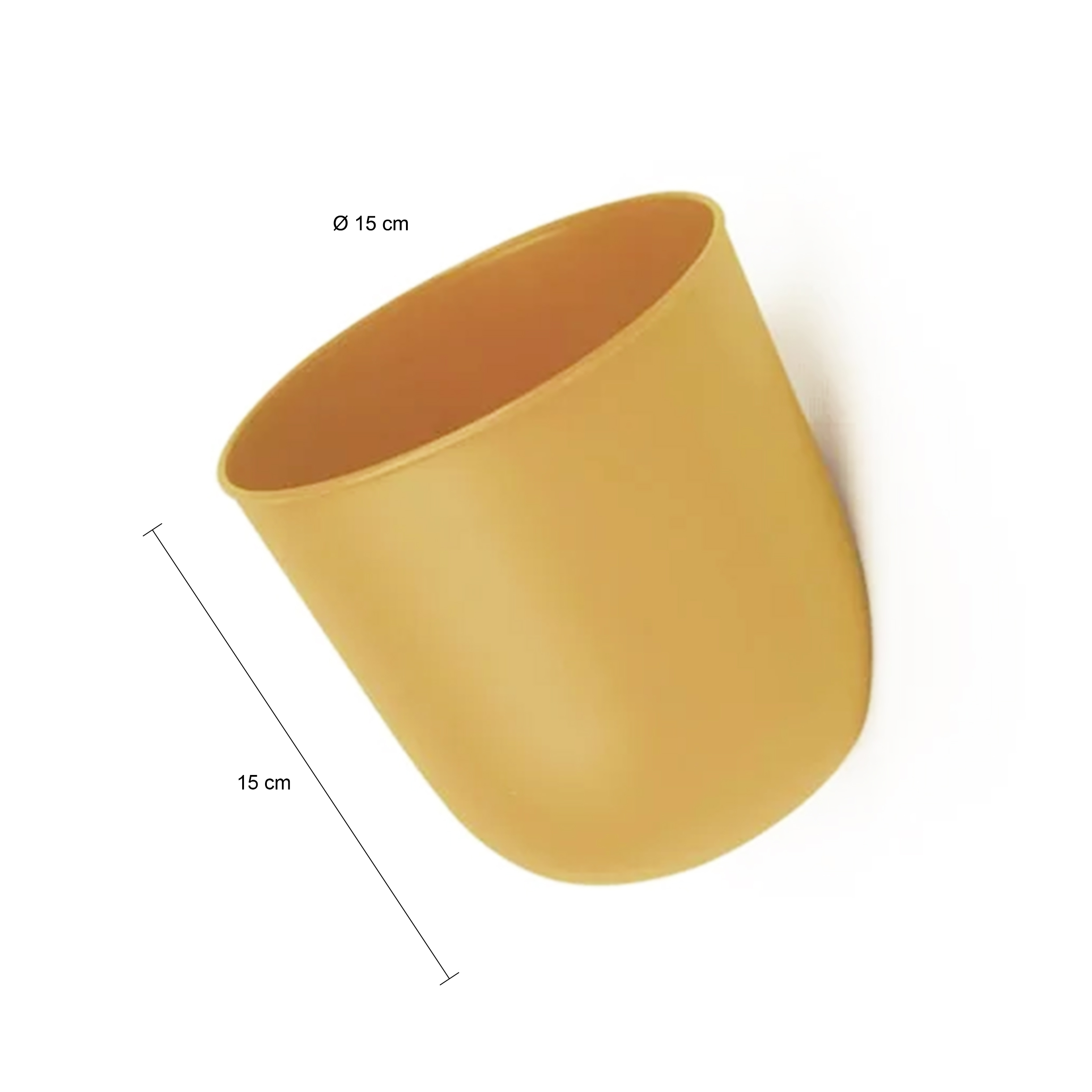 plantenpot okergeel