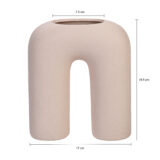 keramiek vaas u-vorm beige afmetingen