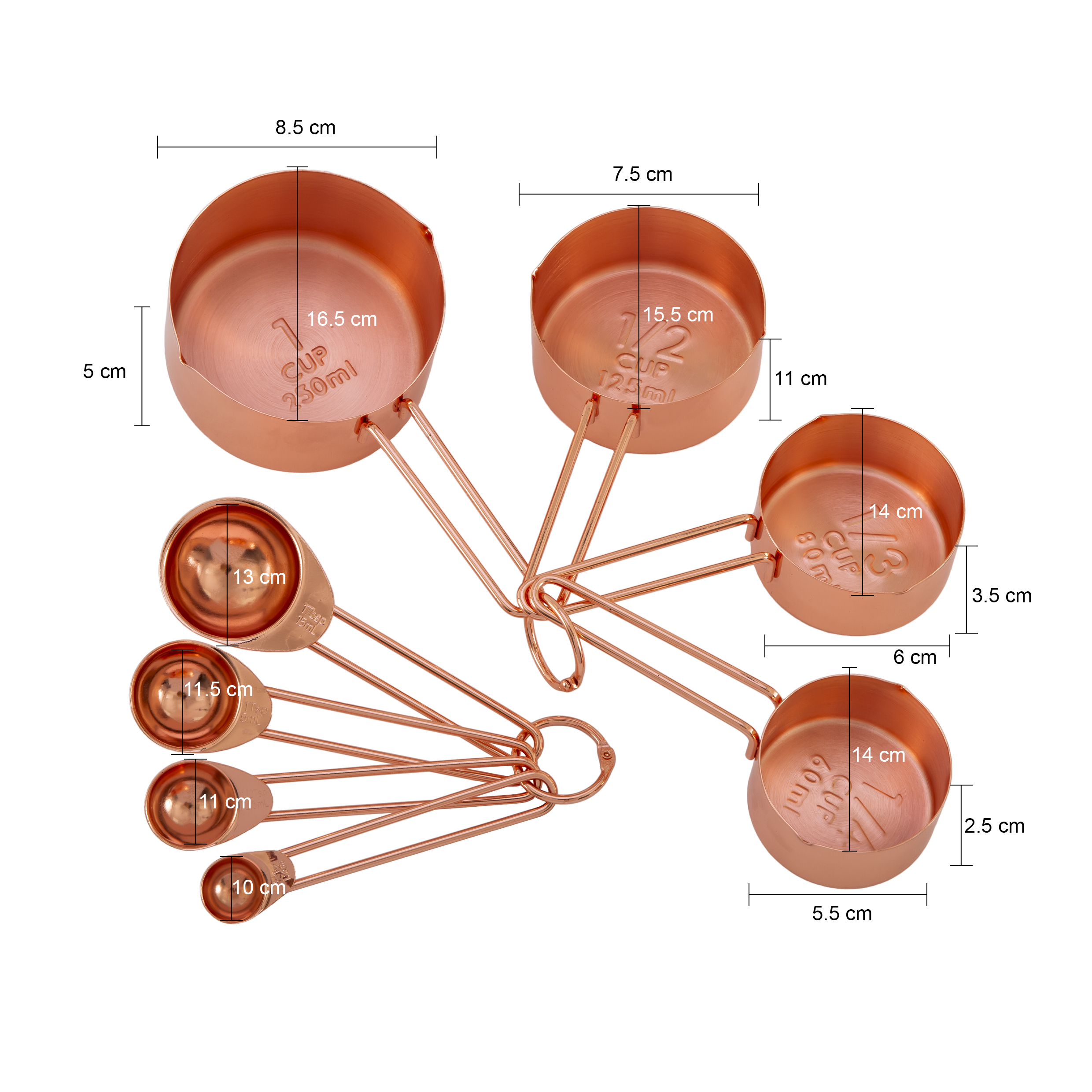 maatcupjes maatlepels roségoud krumble