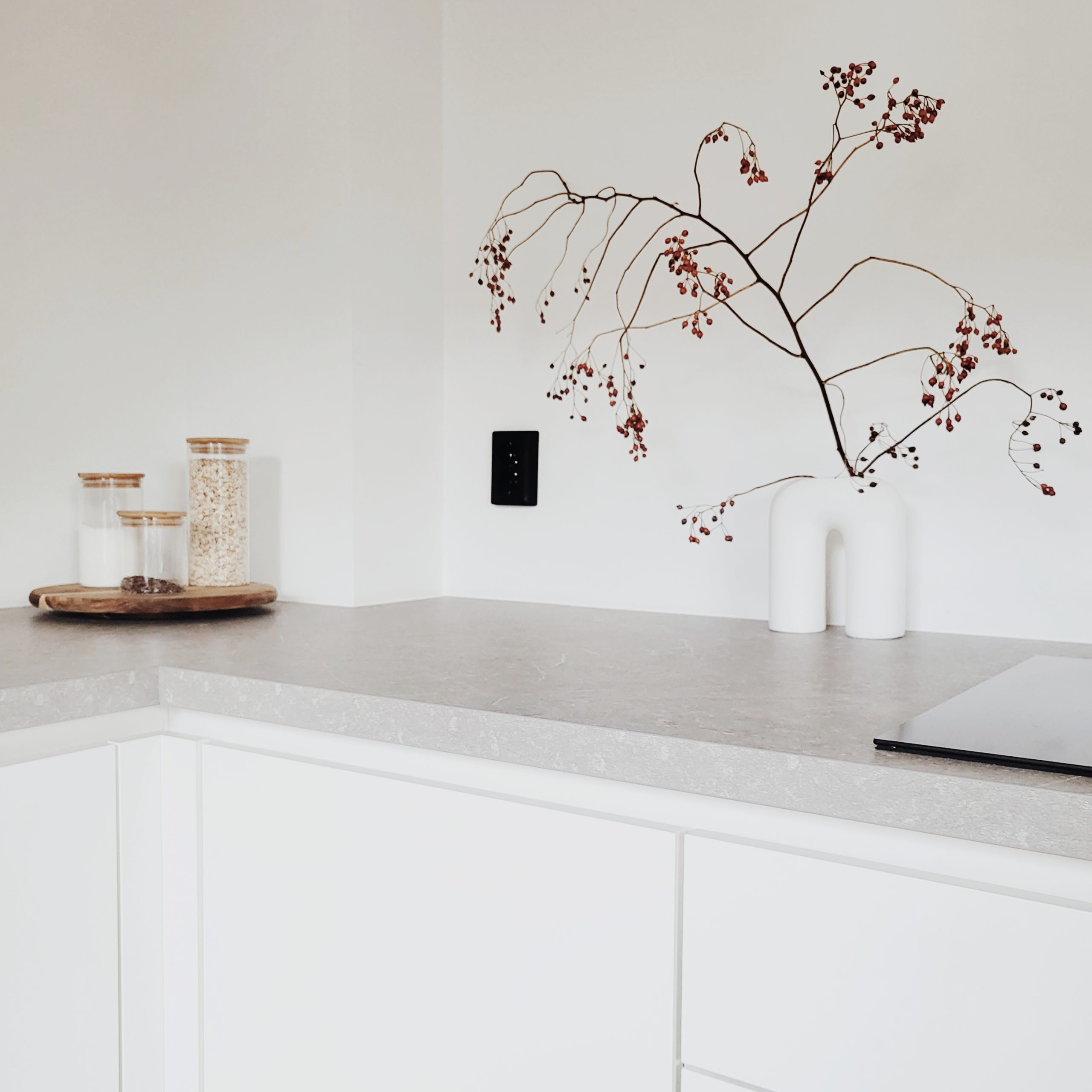 witte vaas japandi