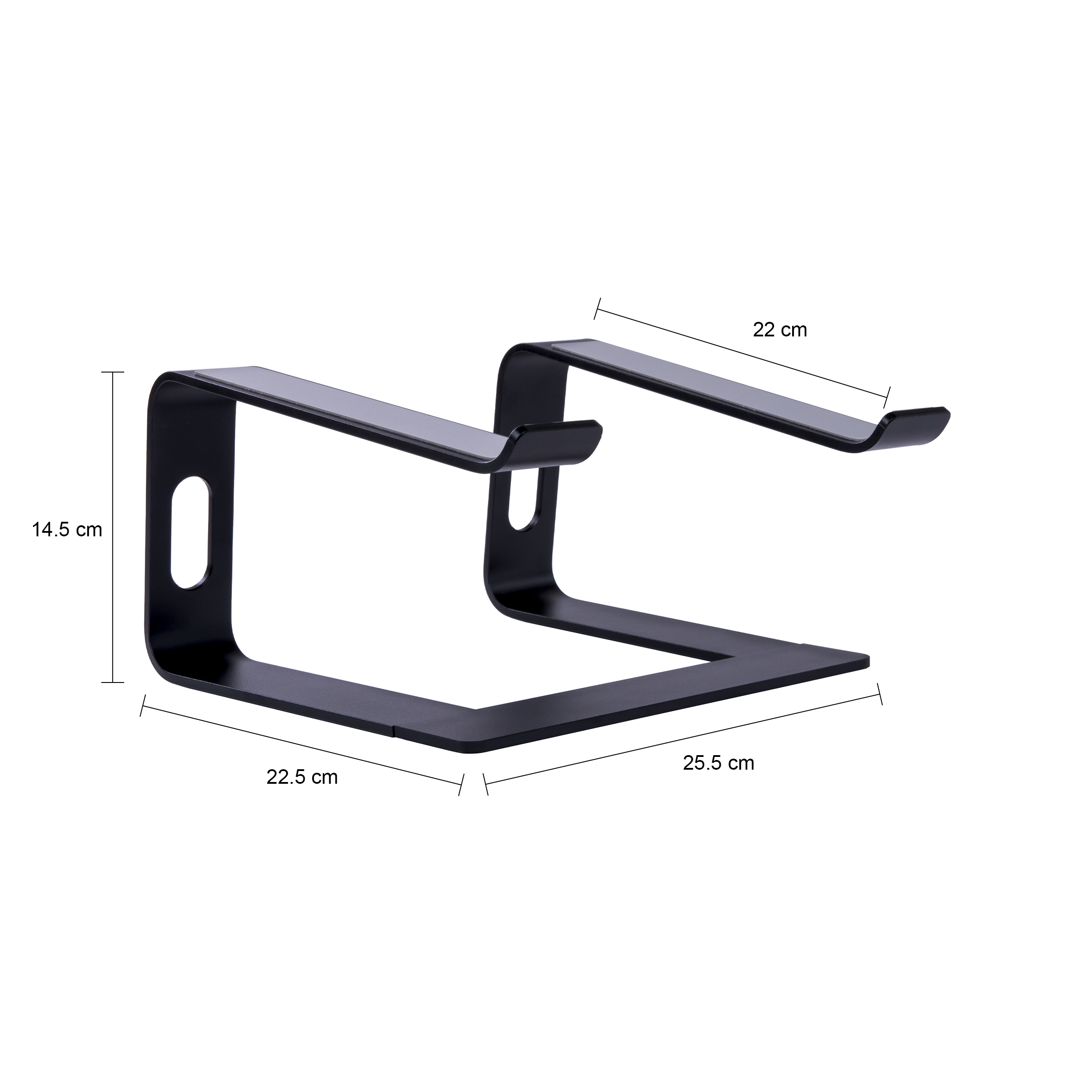 functionele zwarte laptopstandaard