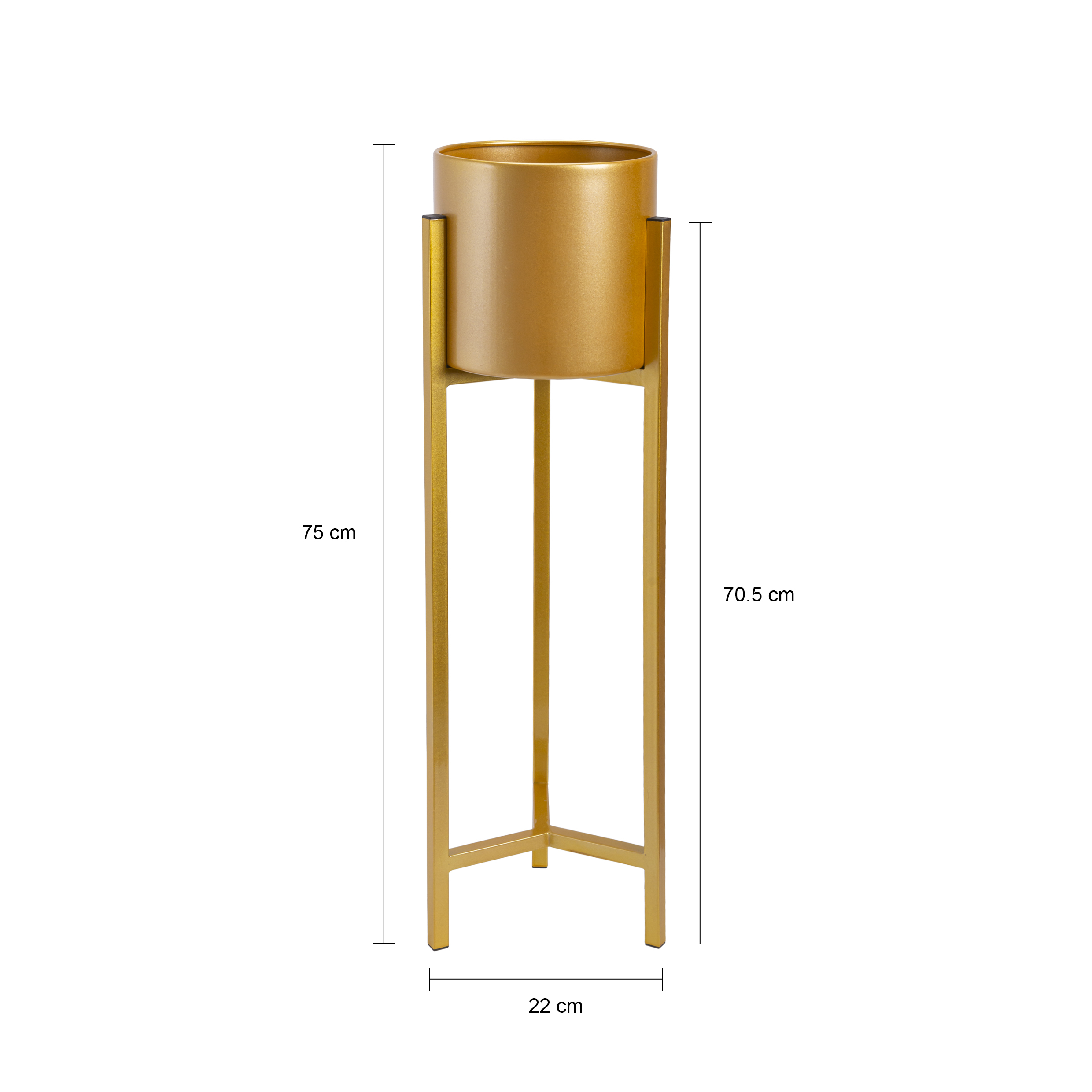 Gouden plantenstandaard medium