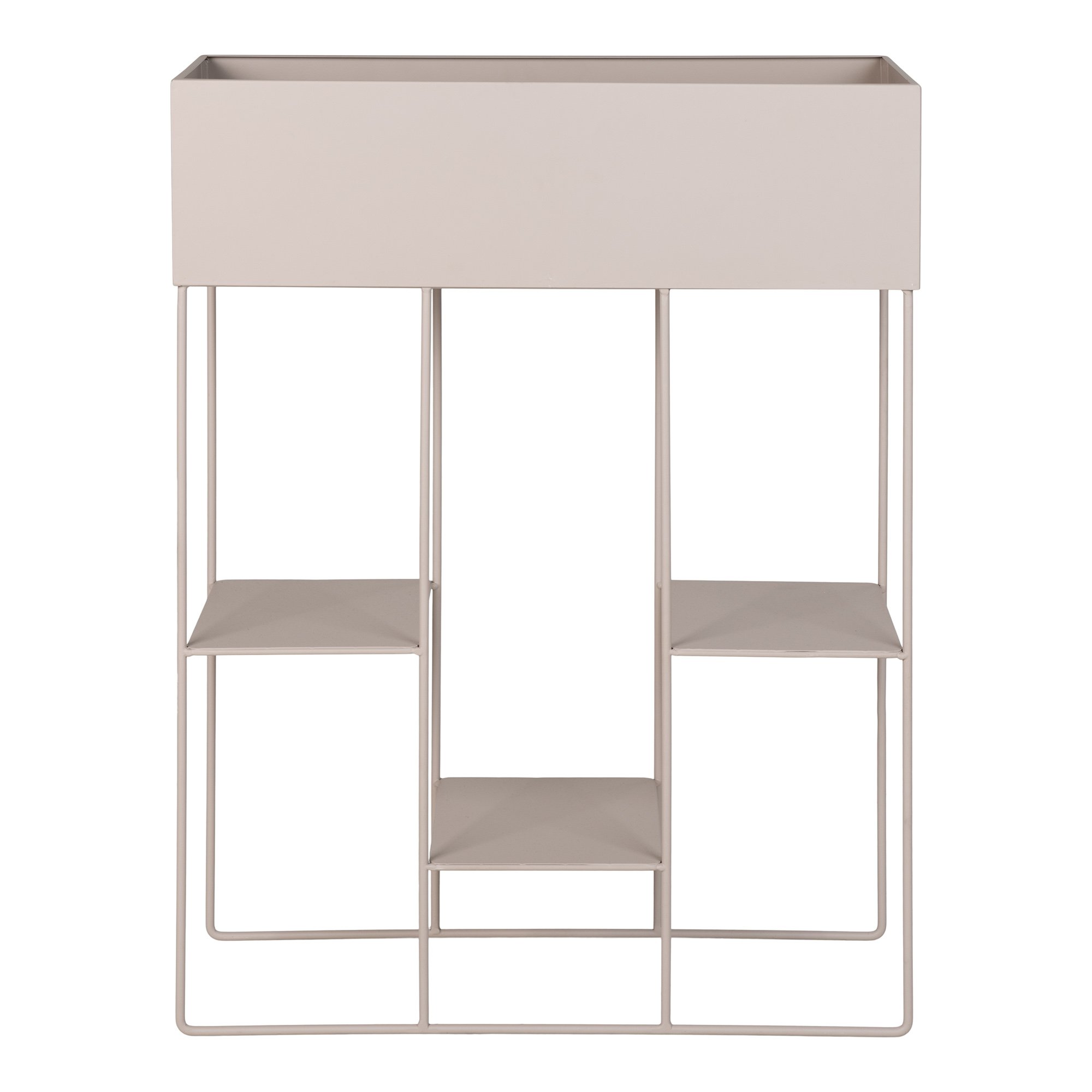 plantenbak, Plantenstandaard met 3 planken, plantenbak met 3 planken in beige, plantensteun, plantenstandaard,
