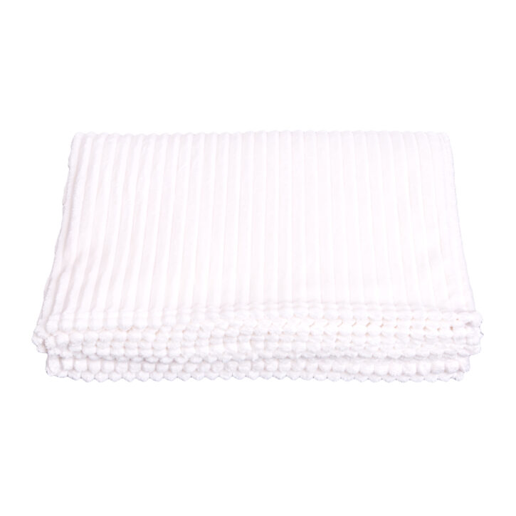 Plaid - Polyester - 200 x 230cm - Beige