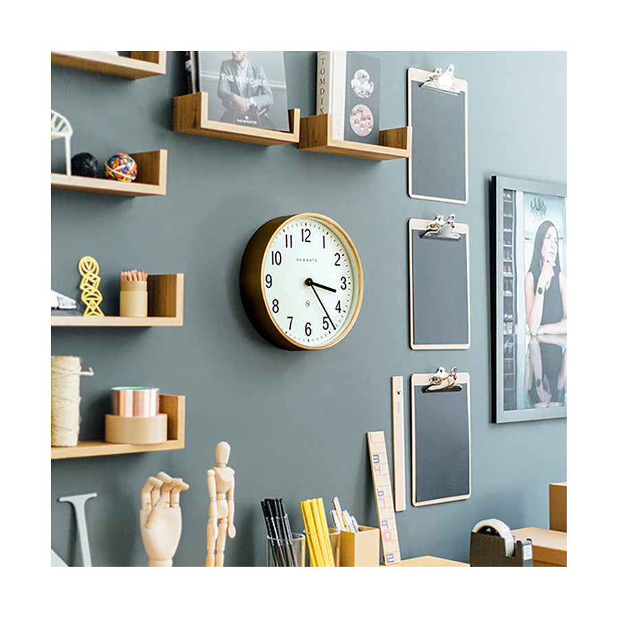 Brass Gold Wall Clock - Mid-Century Modern - Newgate Master Edwards LUGG371RAB (homeware) 1 copy