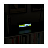 Digital Alarm Clock with Black, Yellow, White & Grey LCD Display - Futurama - LCD-FUTUR1 - Style Shot Skew LCD on