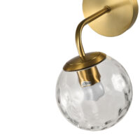 Gouden Wandlamp met Glazen Bol