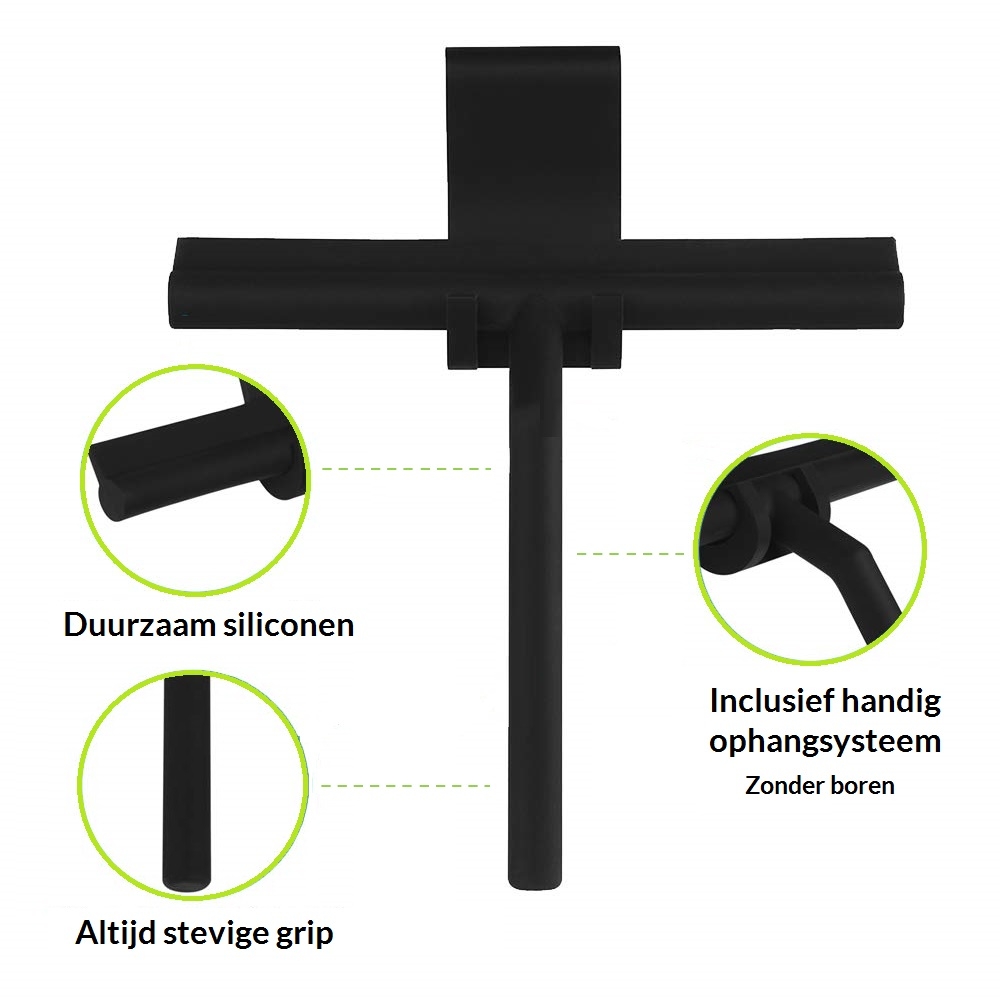 Zwarte douchewisser afbeelding 3