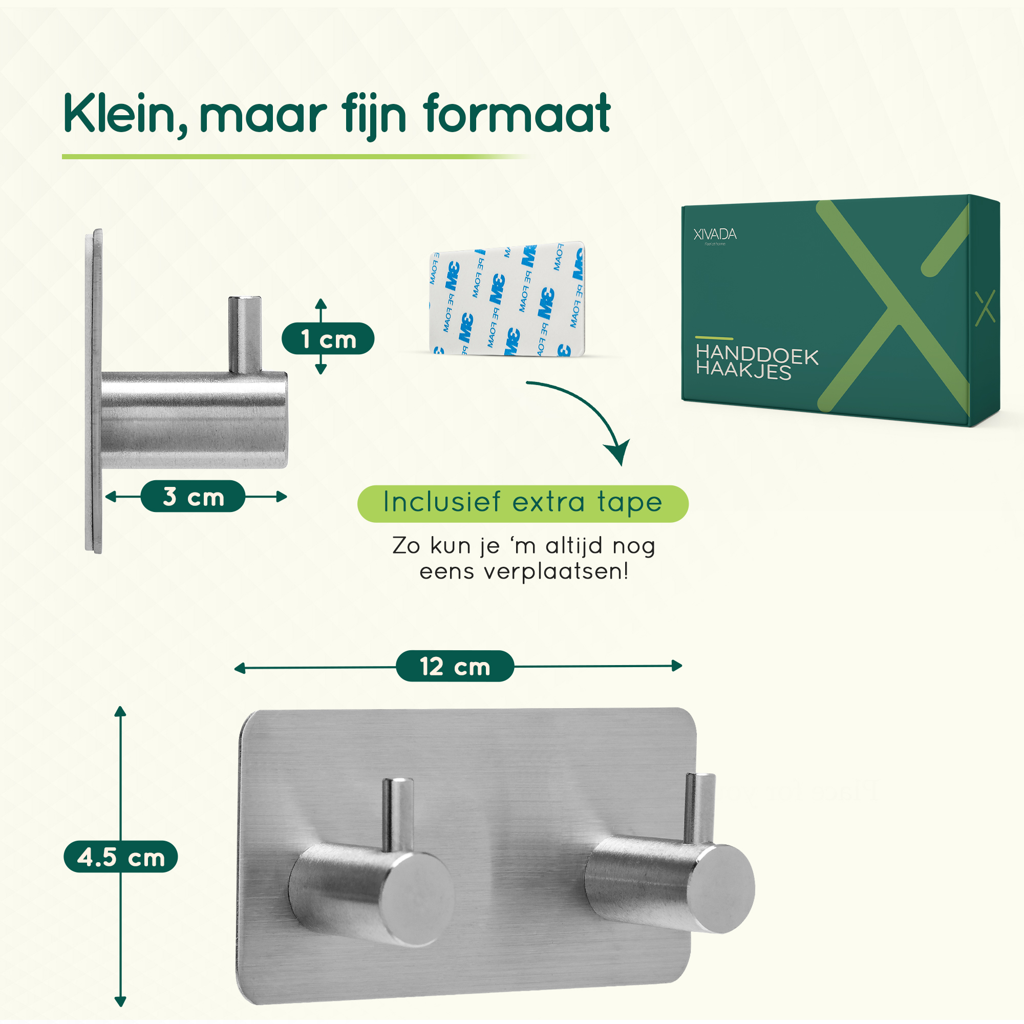 Zelfklevende handdoekhaakjes badkamer afbeelding 7