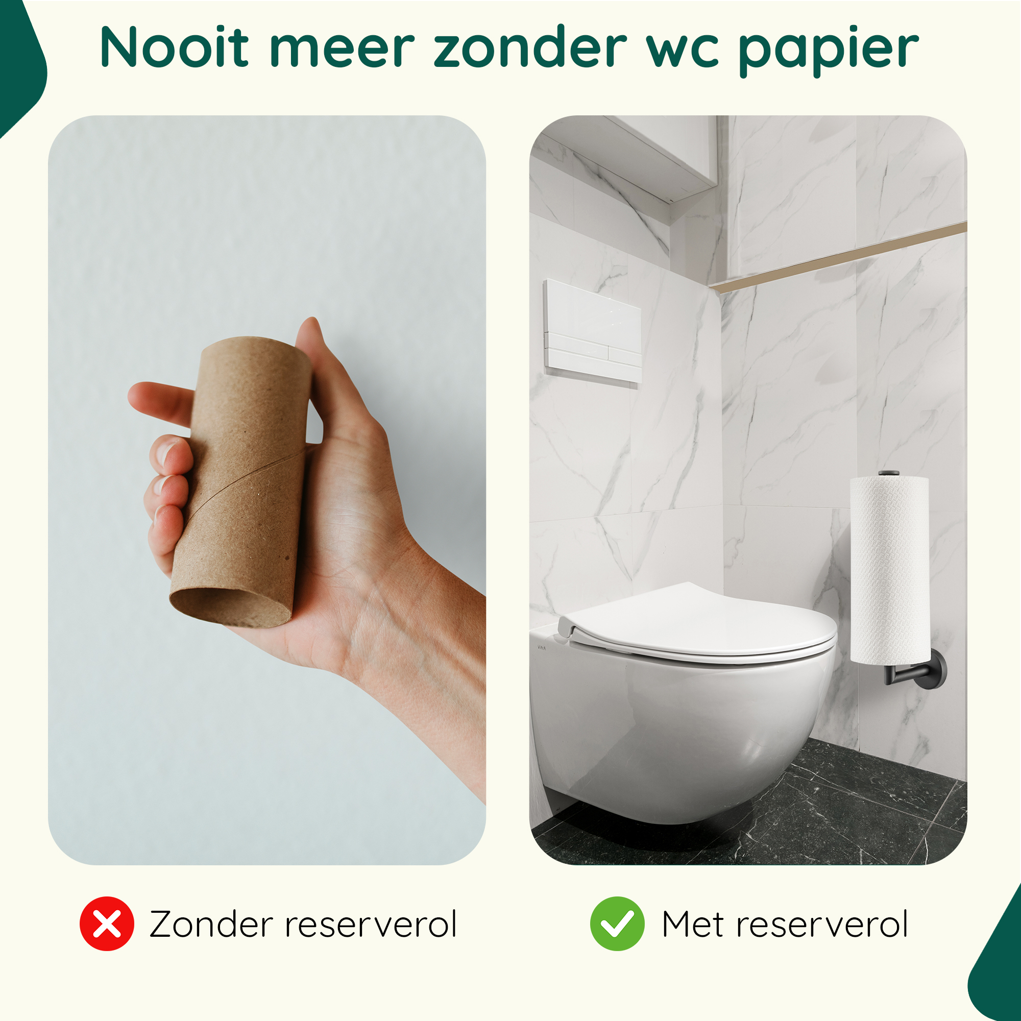 Zwarte reserverolhouder toiletpapier afbeelding 5