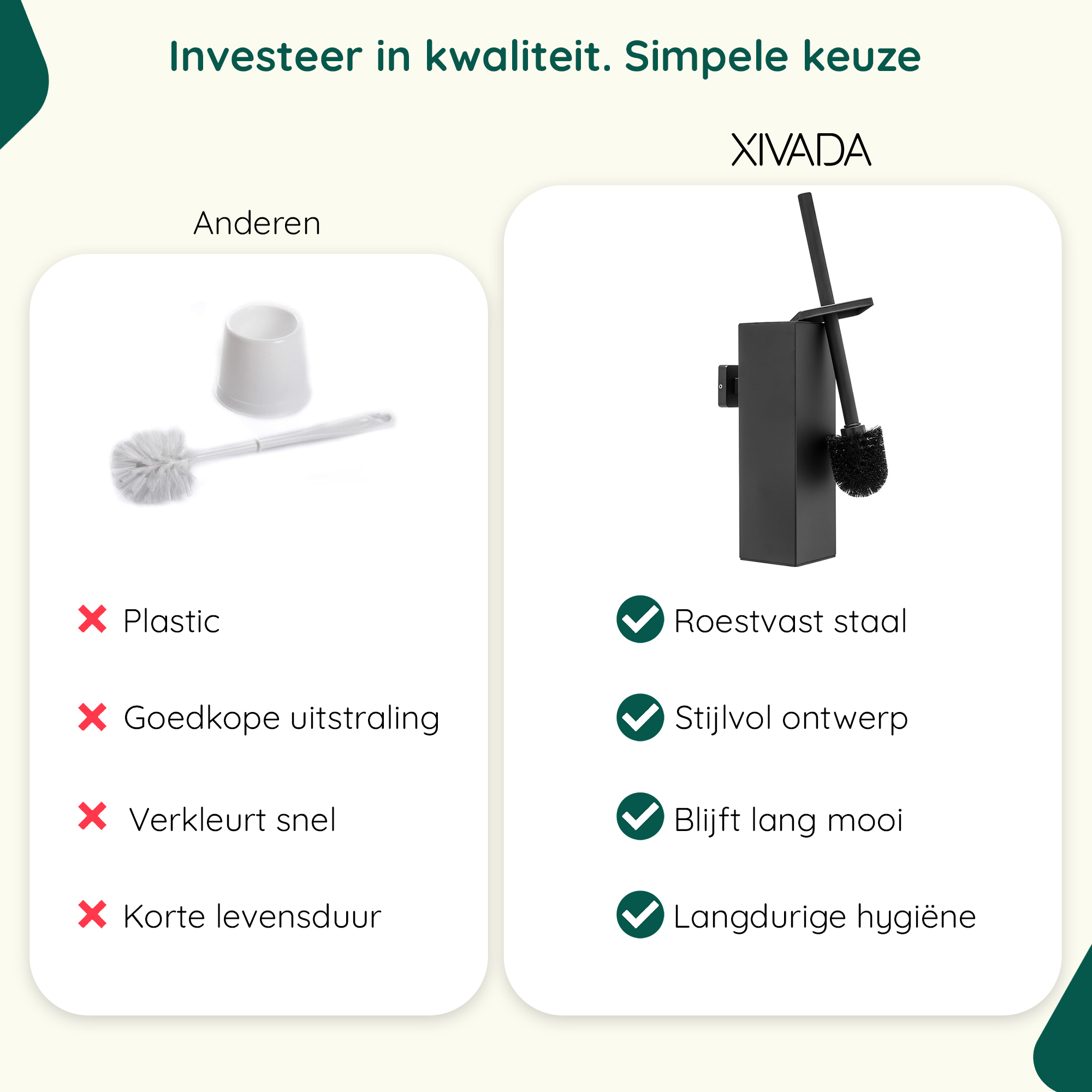 Zwarte toiletborstelhouder wandmontage afbeelding 4