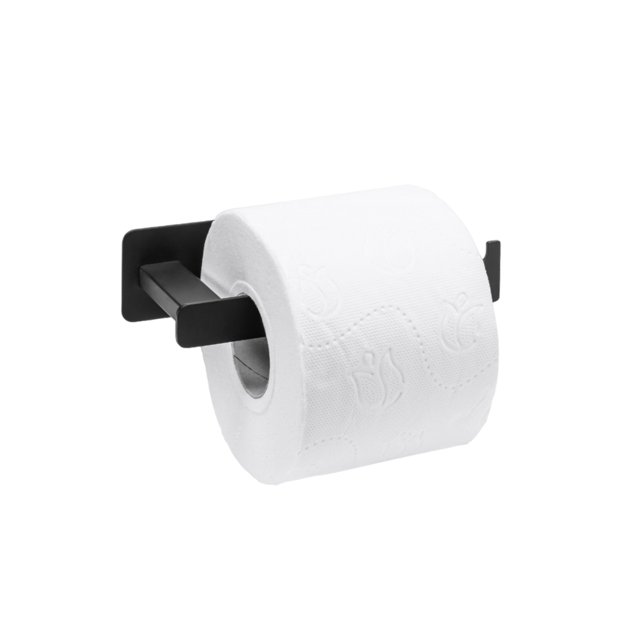 Zelfklevende toiletrolhouder zwart afbeelding 3