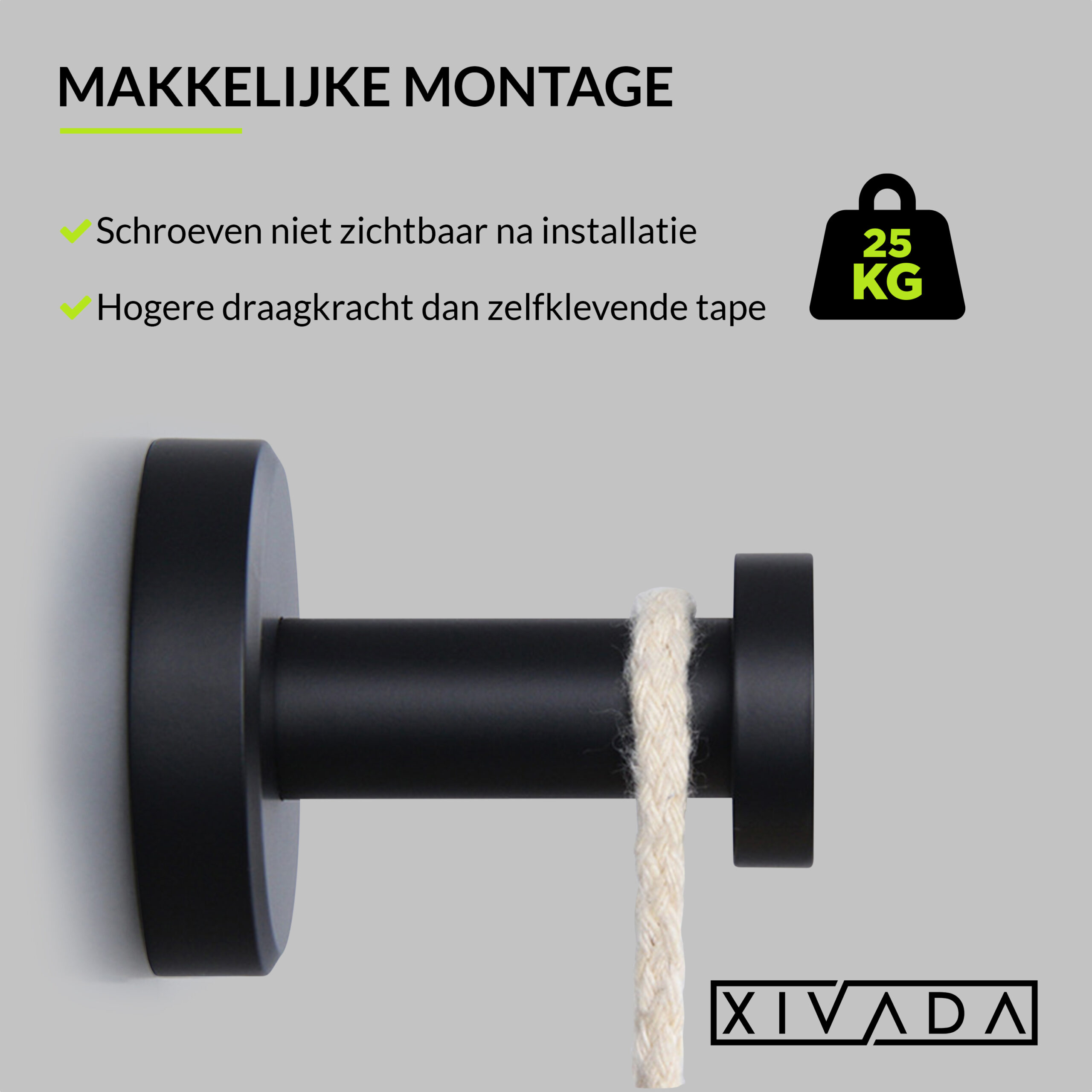 Handdoekhaak zwart afbeelding 3