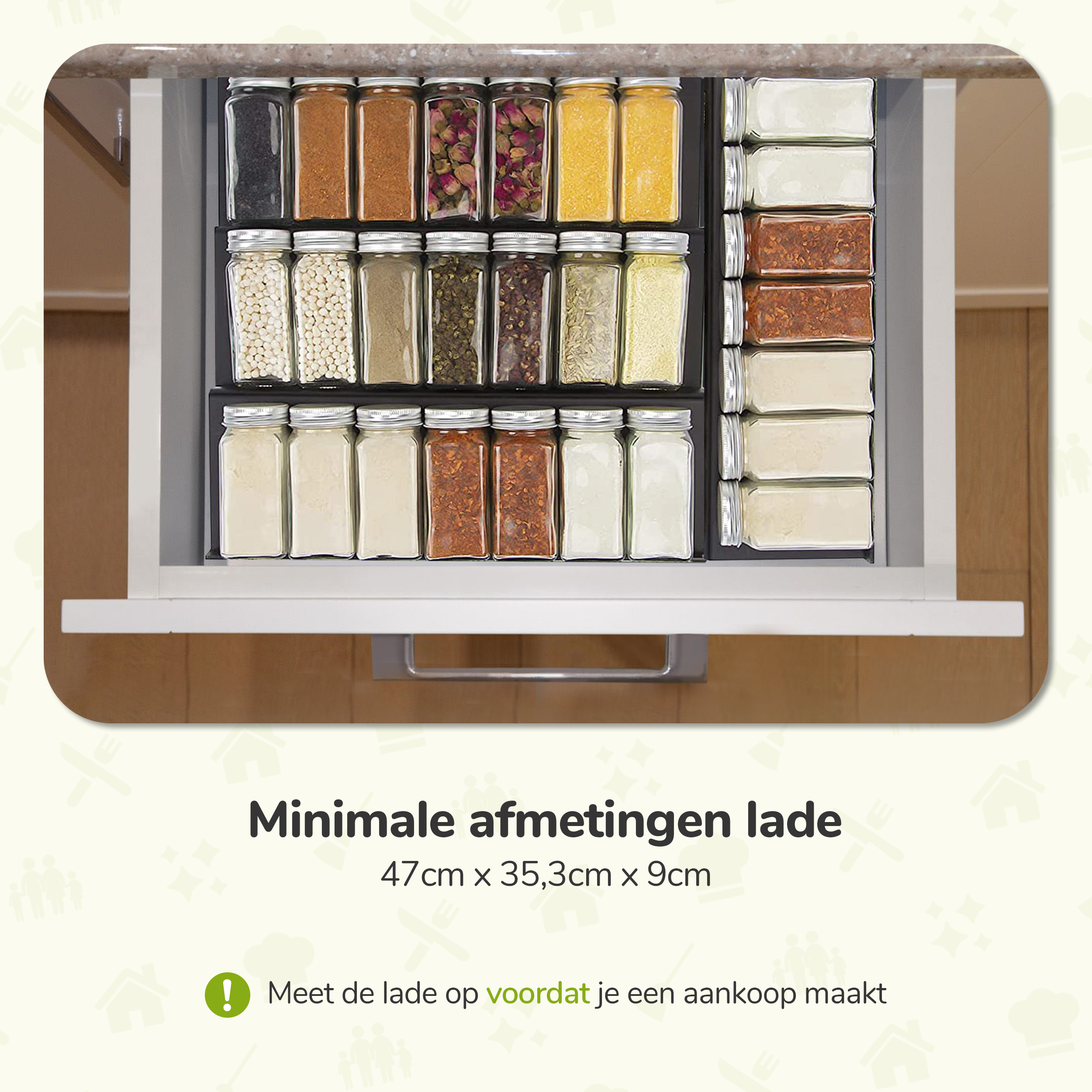 XIVADA kruidenrek lade zwart afbeelding 6