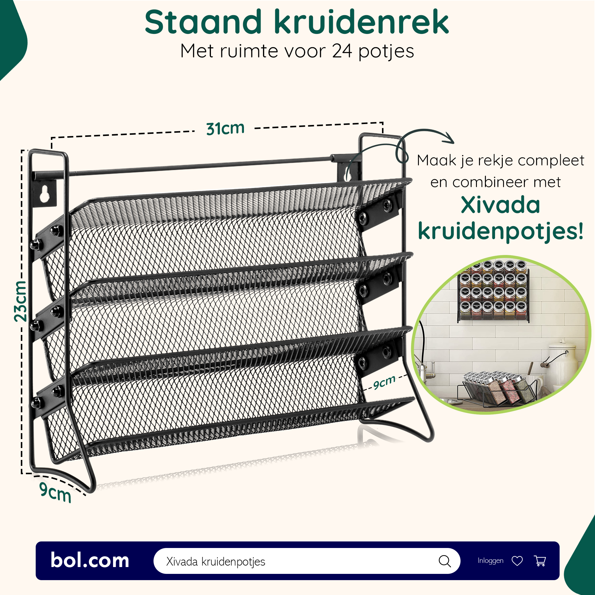 Kruidenrek staand 24 potjes afbeelding 5