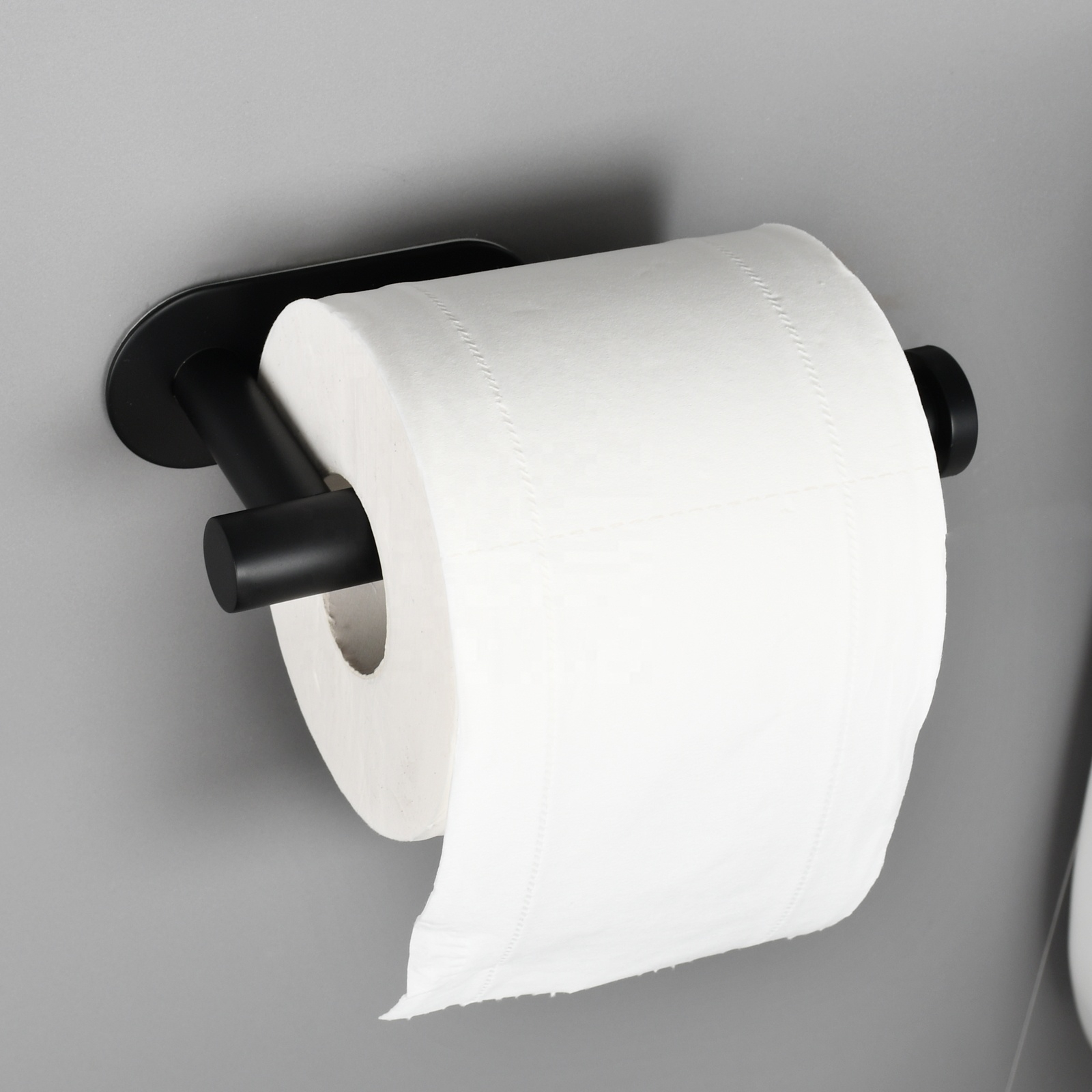 Zelfklevende toiletrolhouder zwart afbeelding 7
