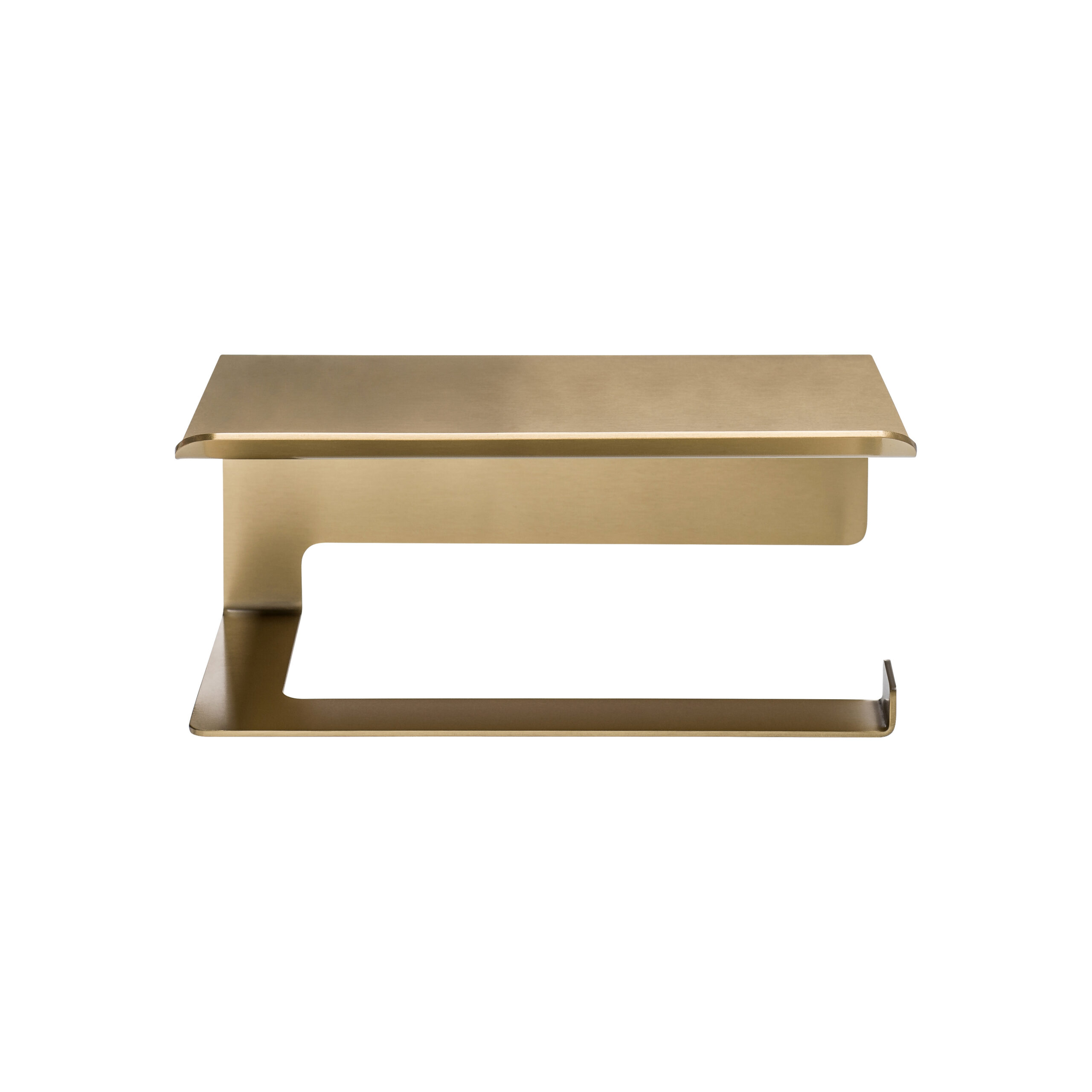 Gouden toiletrolhouder met plankje afbeelding 2