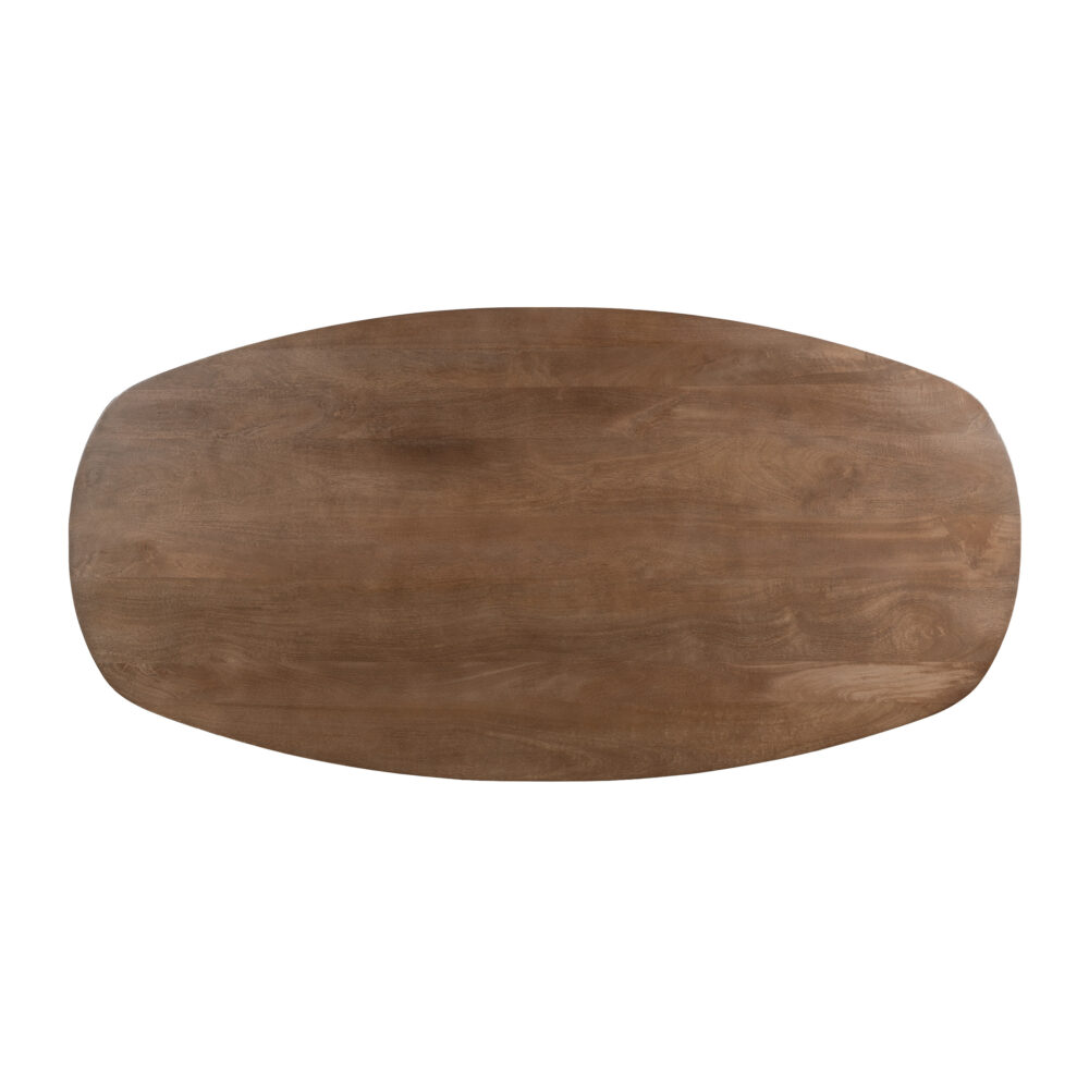 Eettafel deens ovaal, deens ovale eettafel, Eettafel bruin, Bruine eettafel, Houten eettafel, eettafel hout, mangohouten eettafel, eettafel mangohout, eettafel 220x110 cm