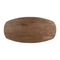 Eettafel deens ovaal, deens ovale eettafel, Eettafel bruin, Bruine eettafel, Houten eettafel, eettafel hout, mangohouten eettafel, eettafel mangohout, eettafel 220x110 cm