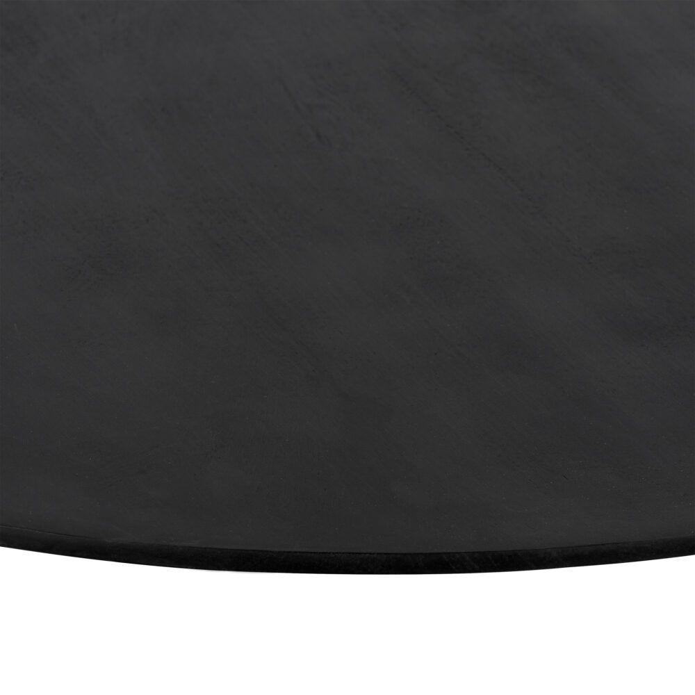 Ronde eettafel, eettafel rond, Zwarte eettafel, eettafel zwart, Zwarte ronde eettafel, eettafel, tafel, eettafel 130 cm, Mangohouten eettafel, eettafel mangohout, Houten eettafel, Eettafel hout