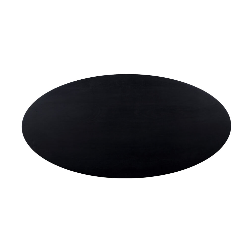 Eettafel-kruispoot-Sofia-Ovaal-160x90cm-Zwart-8484545
