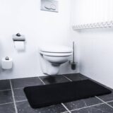 Zwarte microvezel badkamer kleed