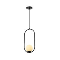moderne langwerpige hanglamp zwart